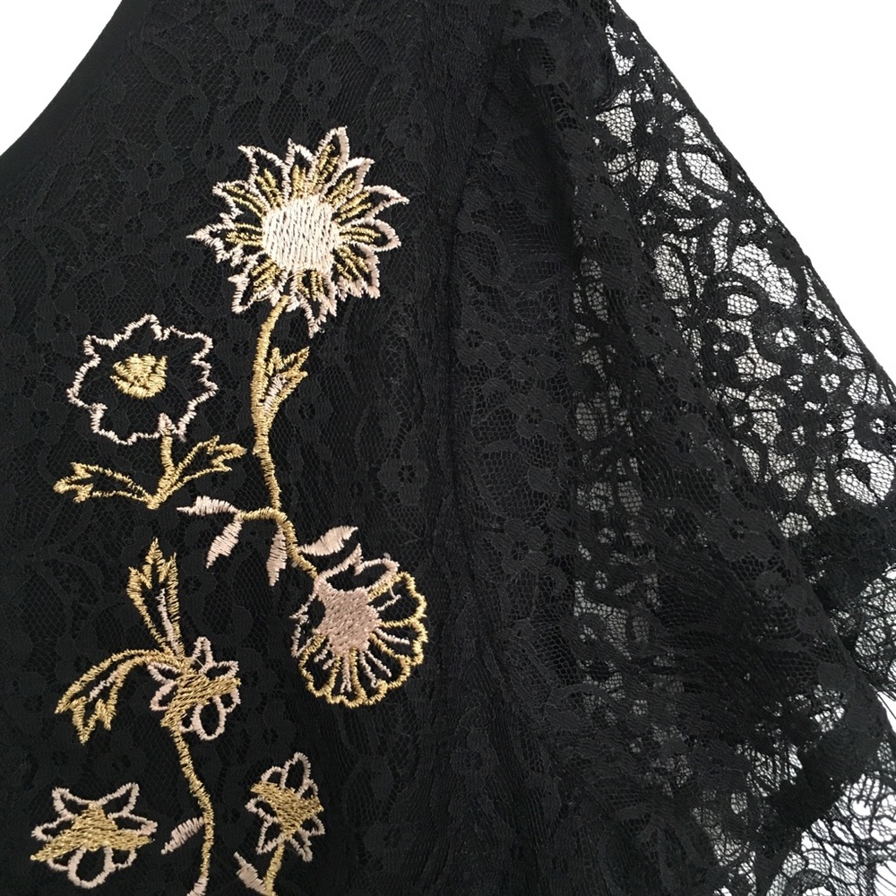NWOT Nanette Lepore Embroidered Lace Chiffon Dress - Picture 4 of 8